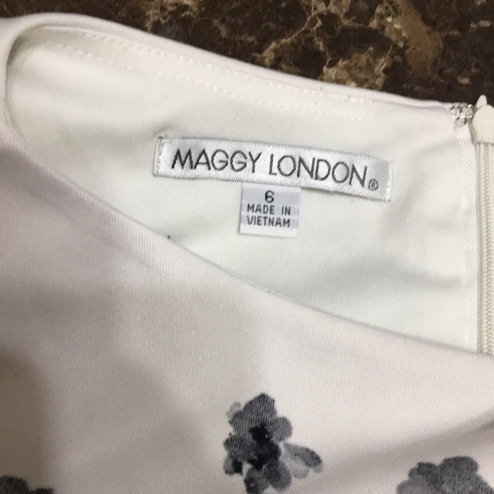 NWOT MAGGY LONDON dress 6sz greys and black colors - Picture 4 of 5